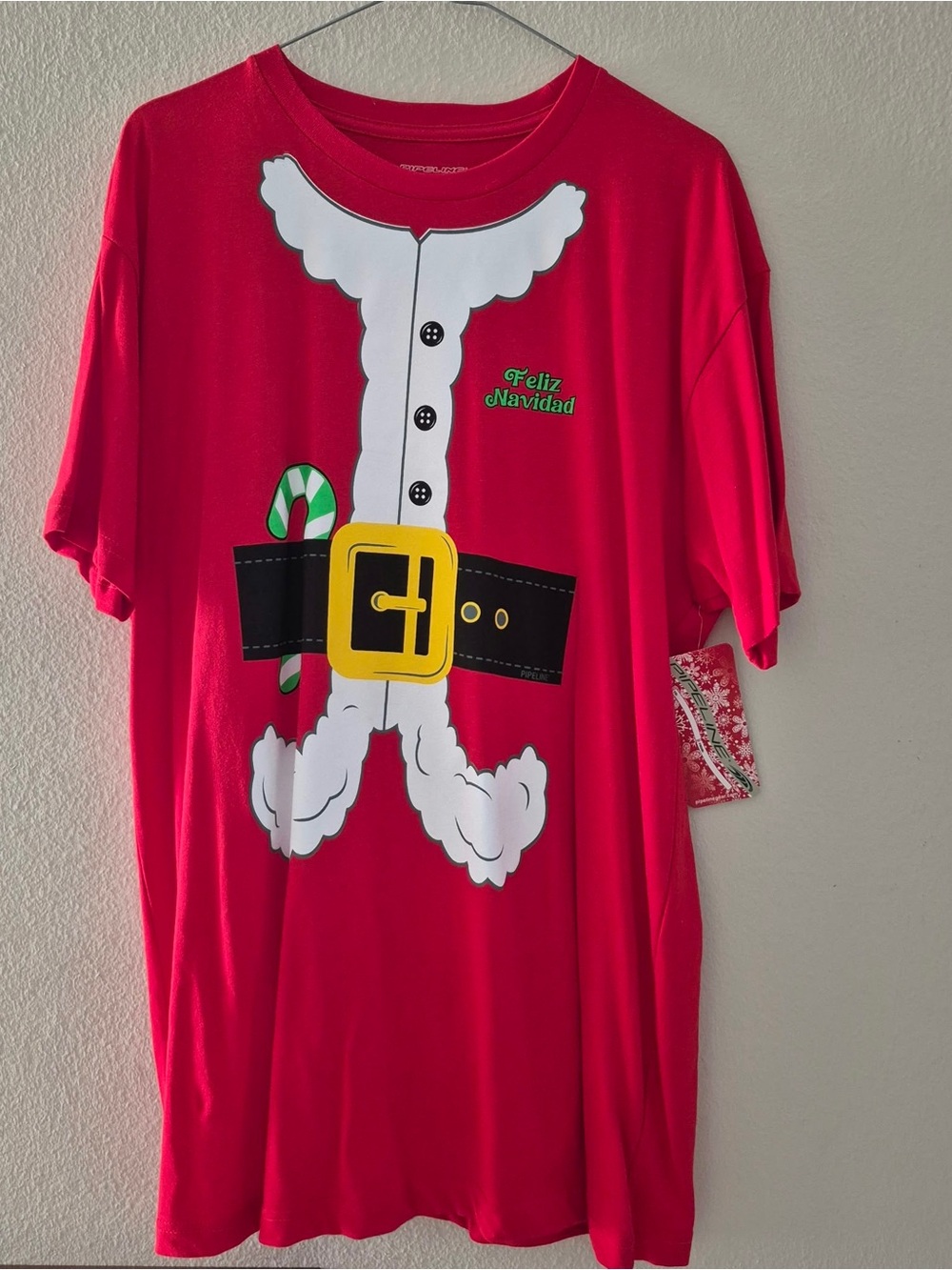 Men's Red 'Feliz Navidad' Holiday Graphic Tee